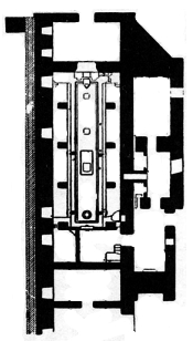 Pianta del Mitreo delle terme di Caracalla Pianta del Mitreo delle terme di Caracalla