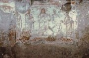 L'unico affresco presente all'interno della catacomba