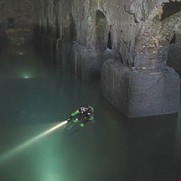 Speleosub di Roma Sotterranea durante l'ispezione.
